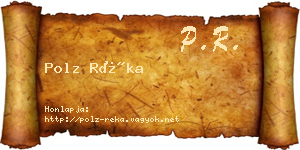 Polz Réka névjegykártya